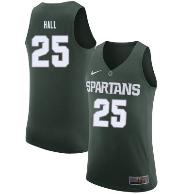 Men Michigan State Spartans NCAA #25 Malik Hall Green Authentic Nike Stitched College Basketball Jersey FY32E03PJ